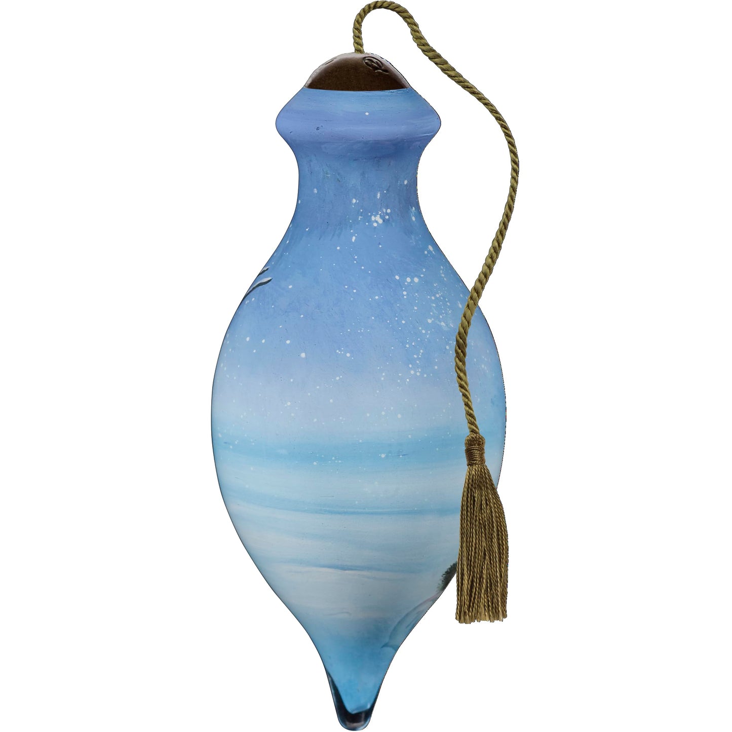 Neqwa Art Gnome Much Fun by Tatyana Starikova Hand-painted Glass Ornament