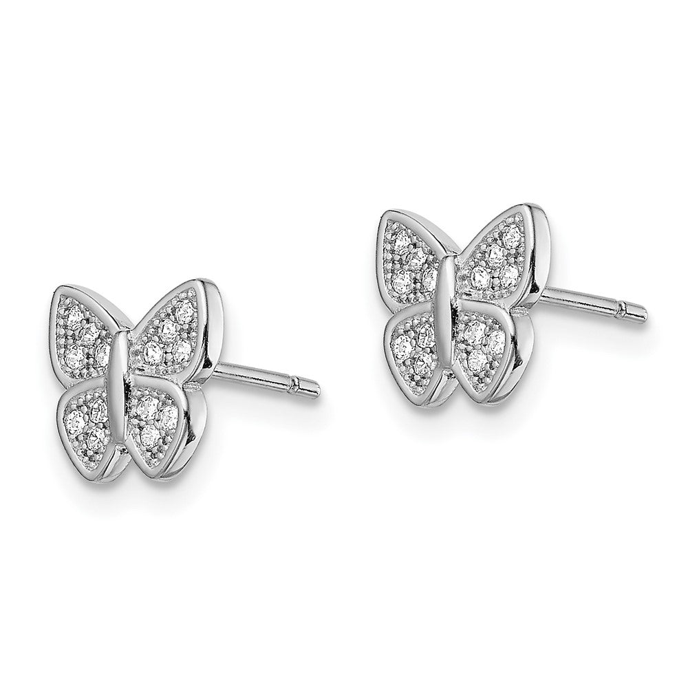 Sterling Silver Polished Latin Cross Post Earrings