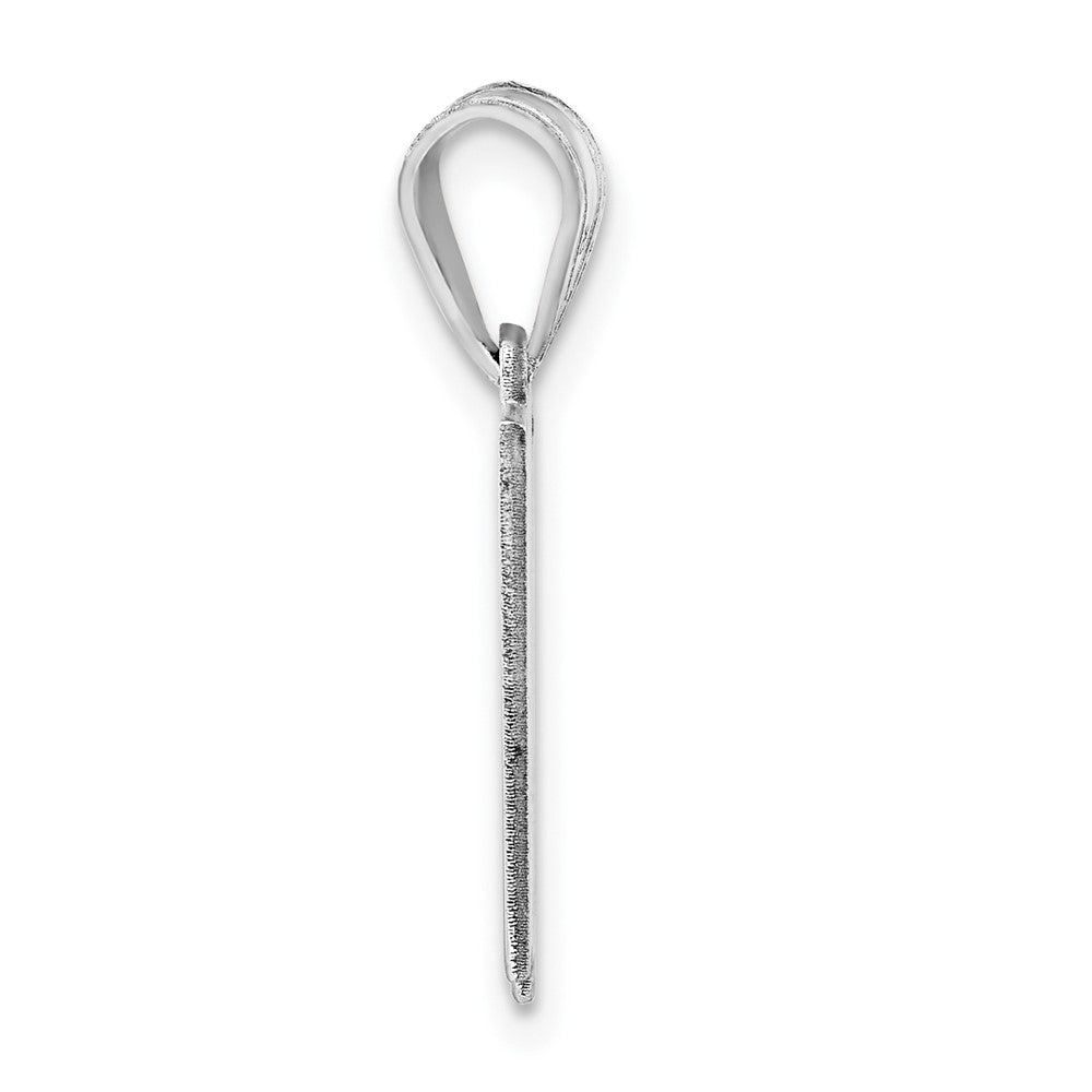 Sterling Silver/Rhodium-plated New Mexico State Pendant