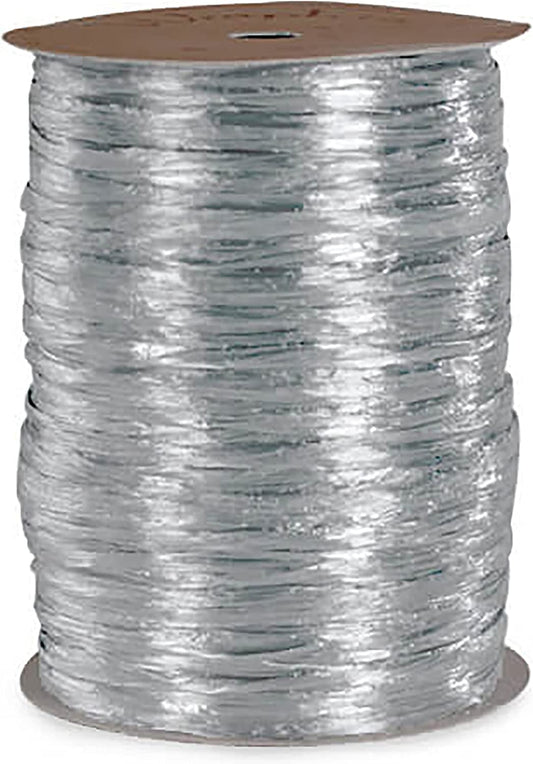 Pearlized Raffia Ribbon Roll 100 Yards for Kraft Packaging and Decoration (Silver)