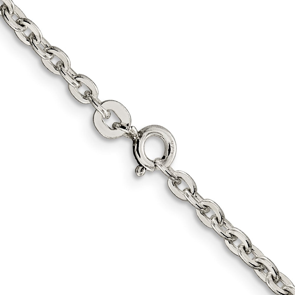Sterling Silver 2.75mm Flat Link Cable Chain 16 Inches