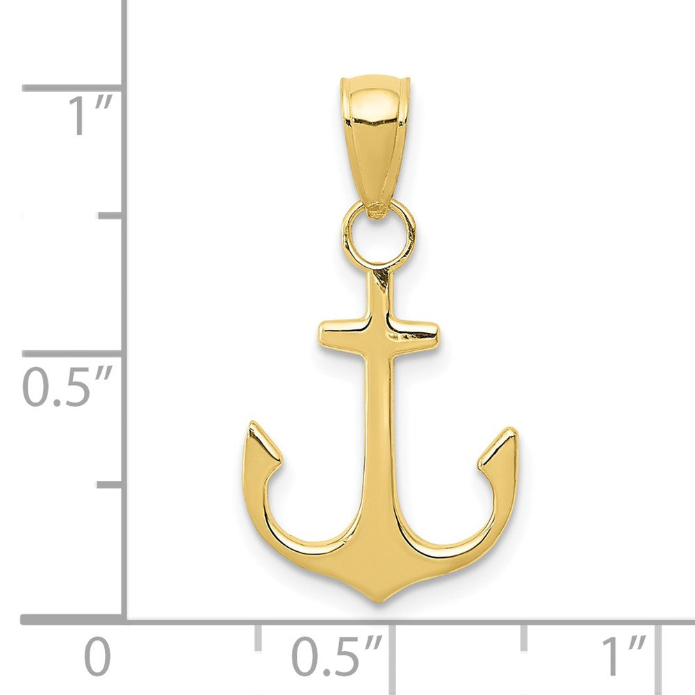10k Anchor Pendant Yellow Gold