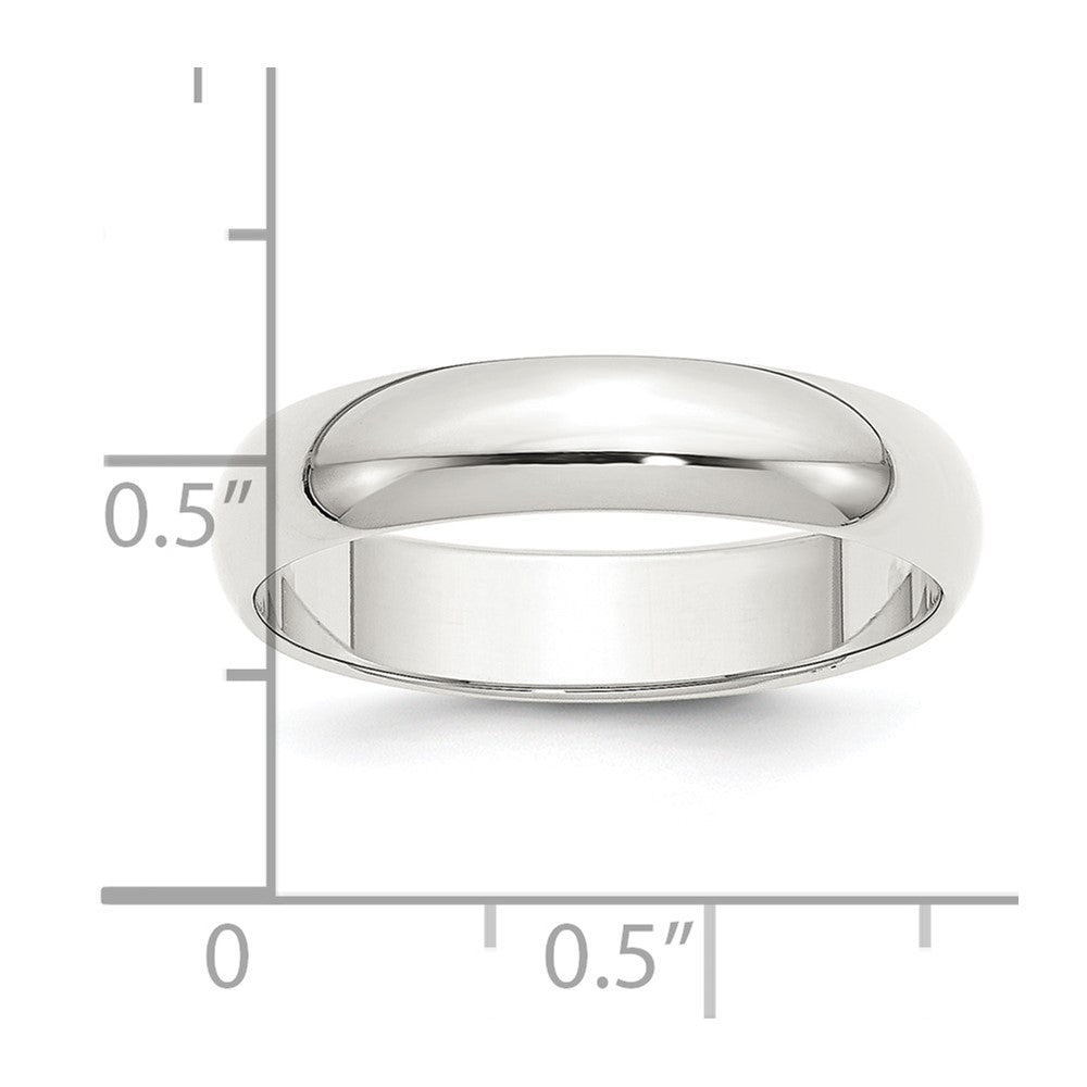 Sterling Silver 5mm Half Round Size 7.5 Band