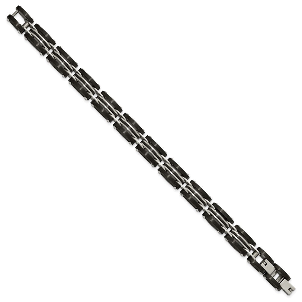 Stainless Steel Brushed/Polished Rose/Black IP Reversible w/.5in ext. Brace 7.25 inches