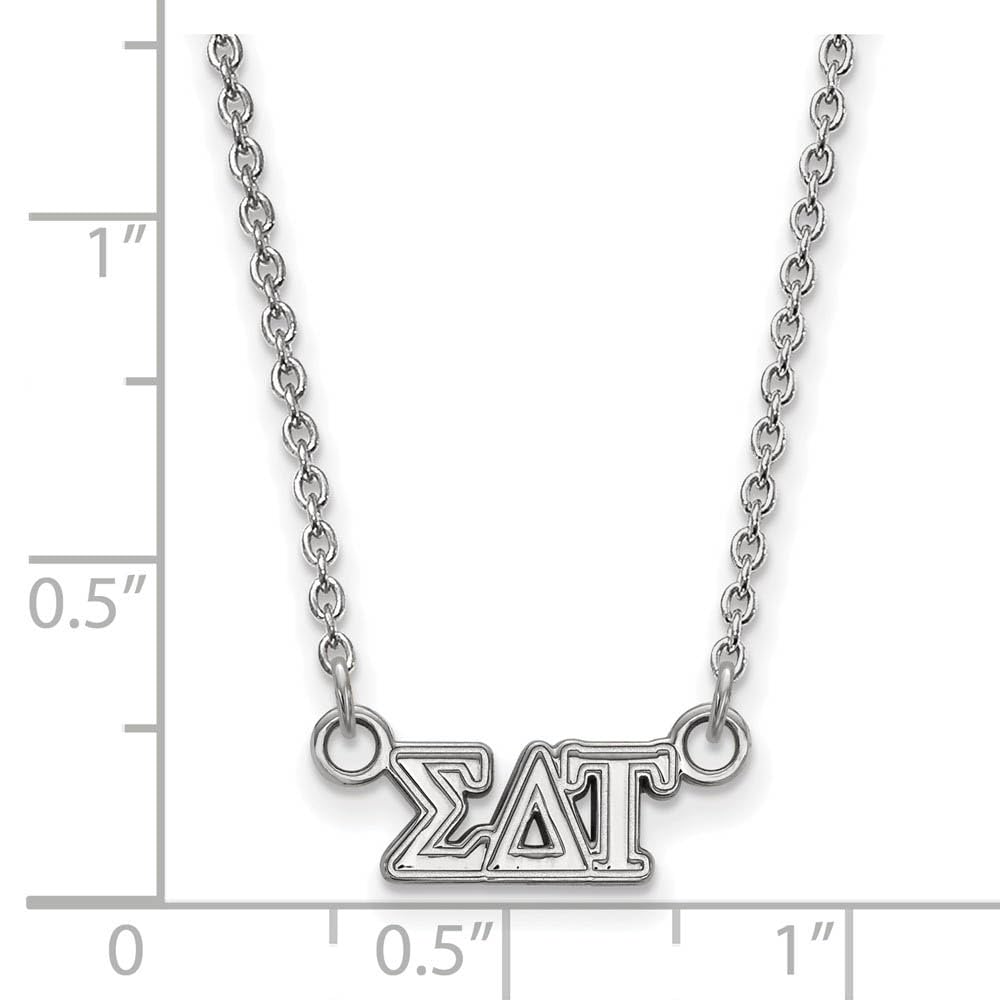 Sterling Silver 18in Official Licensed Greek Sororities Sigma Delta Tau XS Pendant w/ Necklace