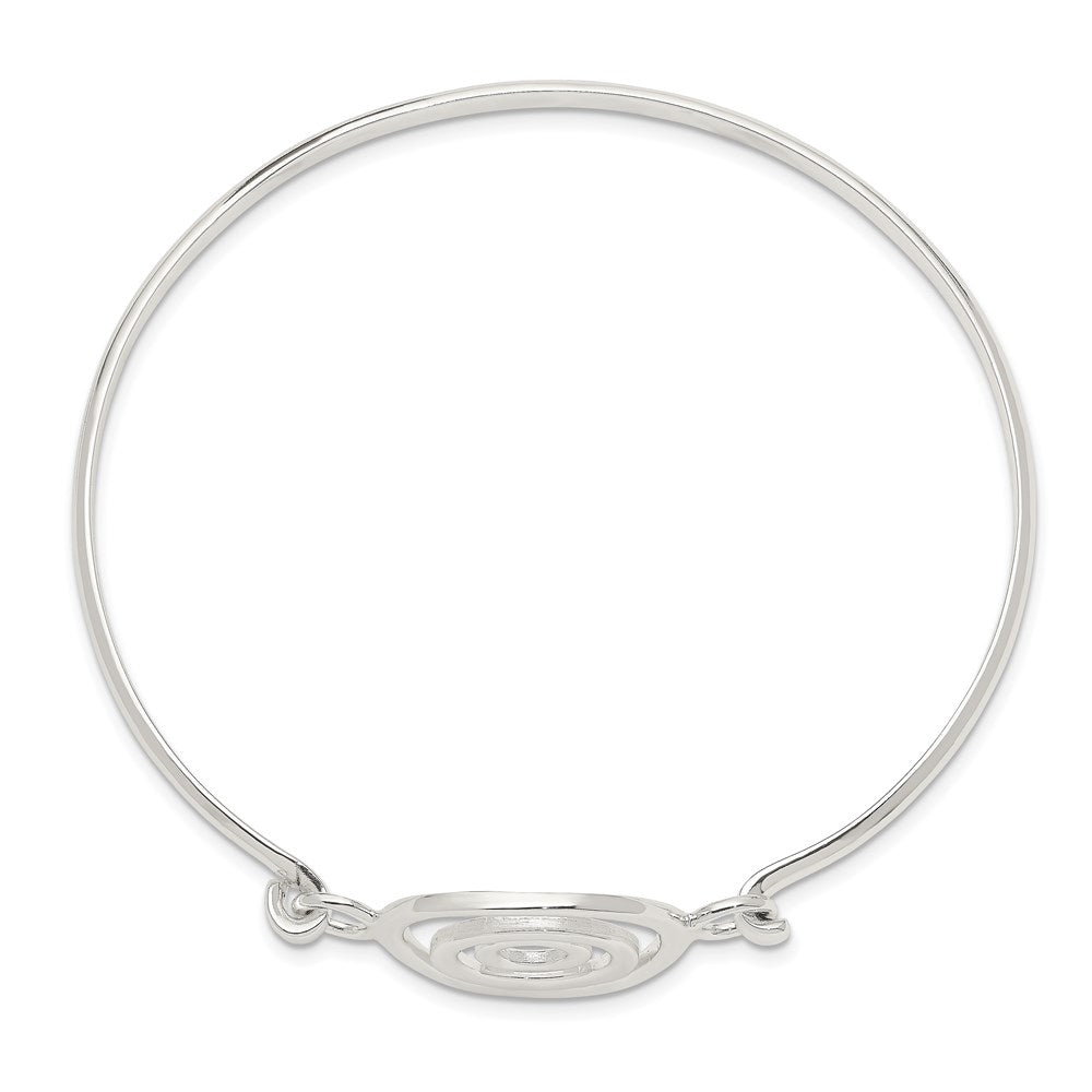Sterling Silver Mutli-circle Bangle Bracelet 7.5 inches