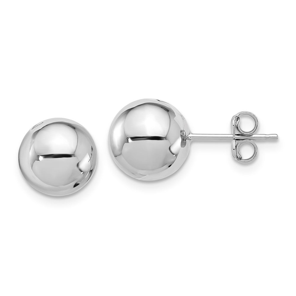 14K White Gold 10mm Ball Stud Earrings