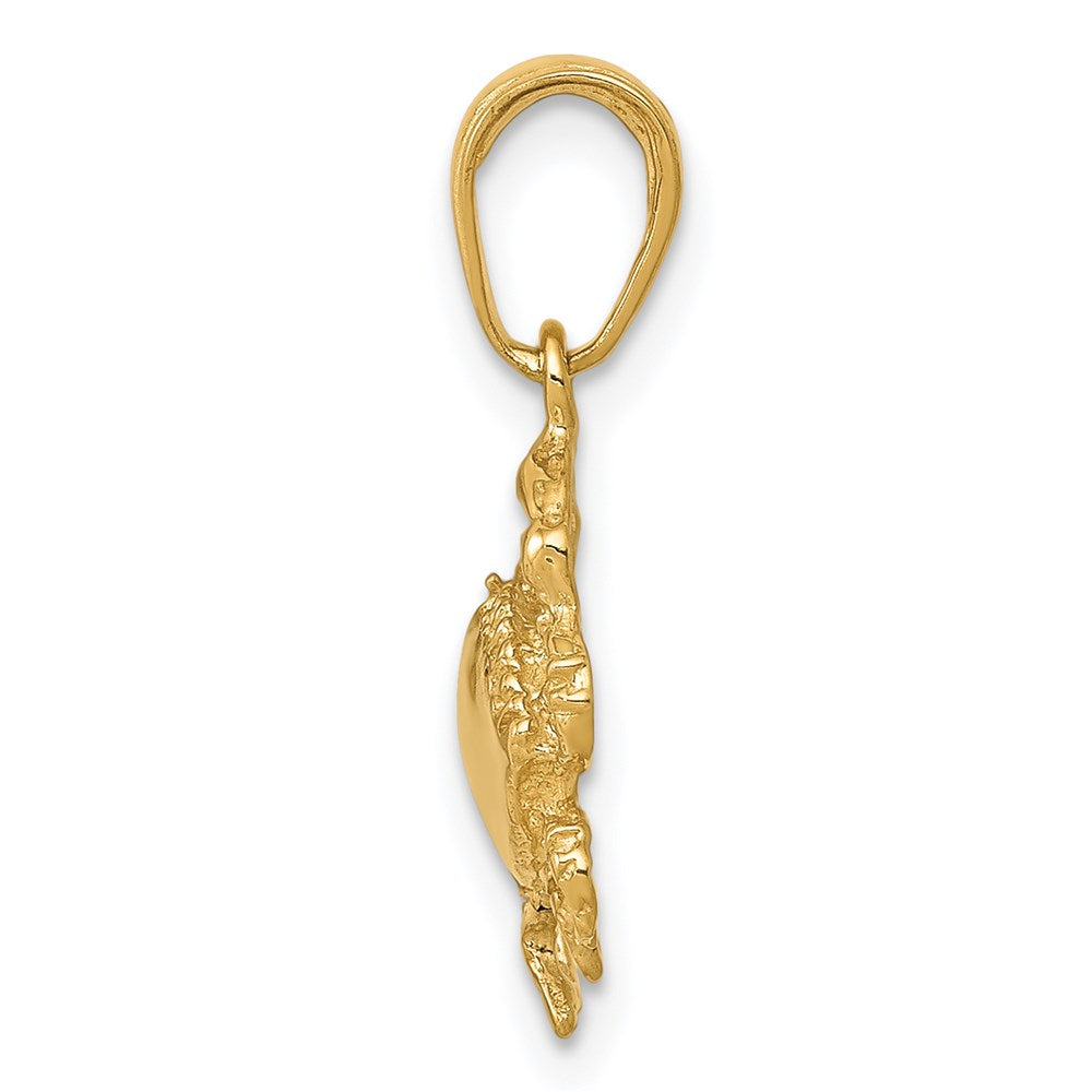 14k Crab Pendant