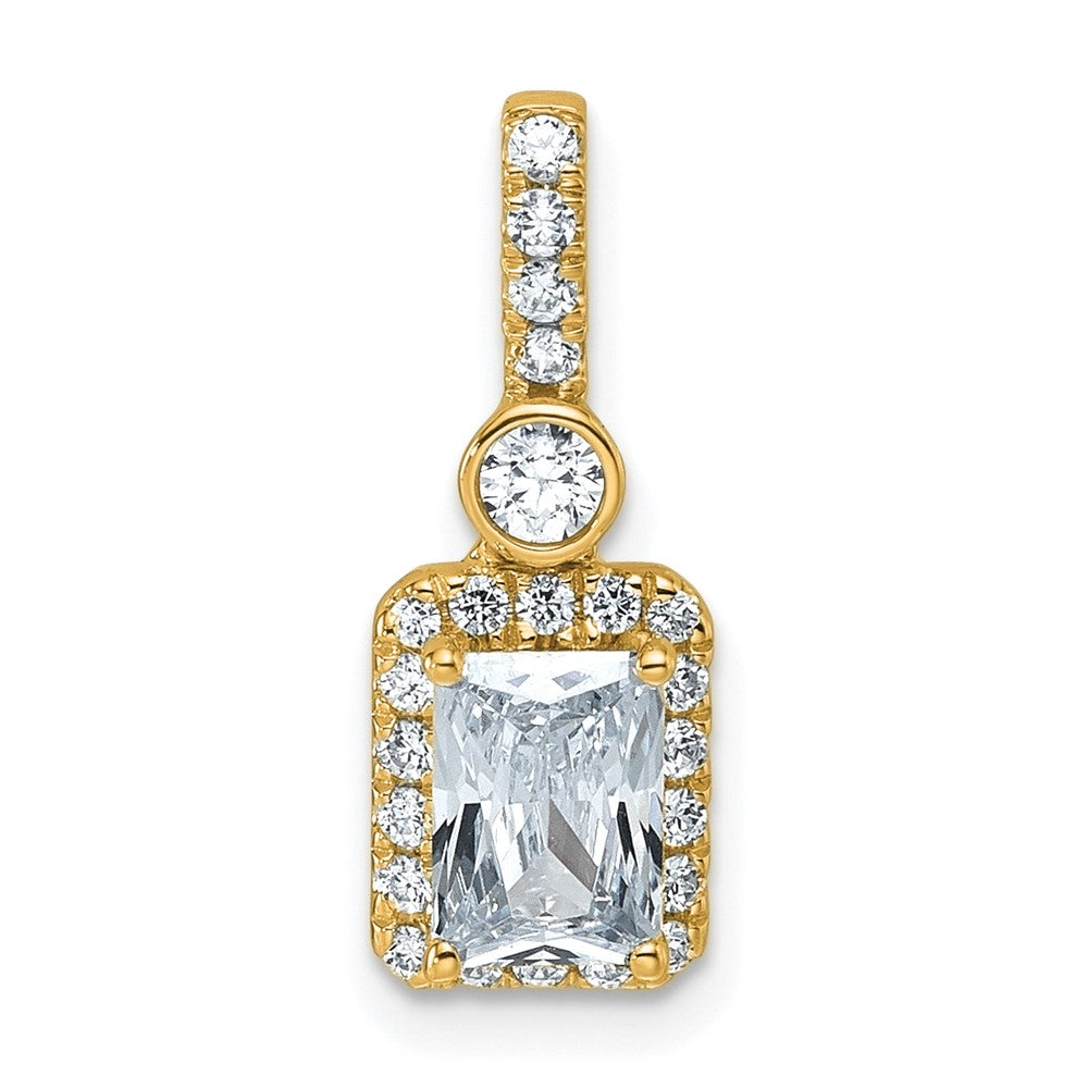 14ky Lab Grown Diamond 0.75ctw Radiant VS/SI+ G+ Necklace