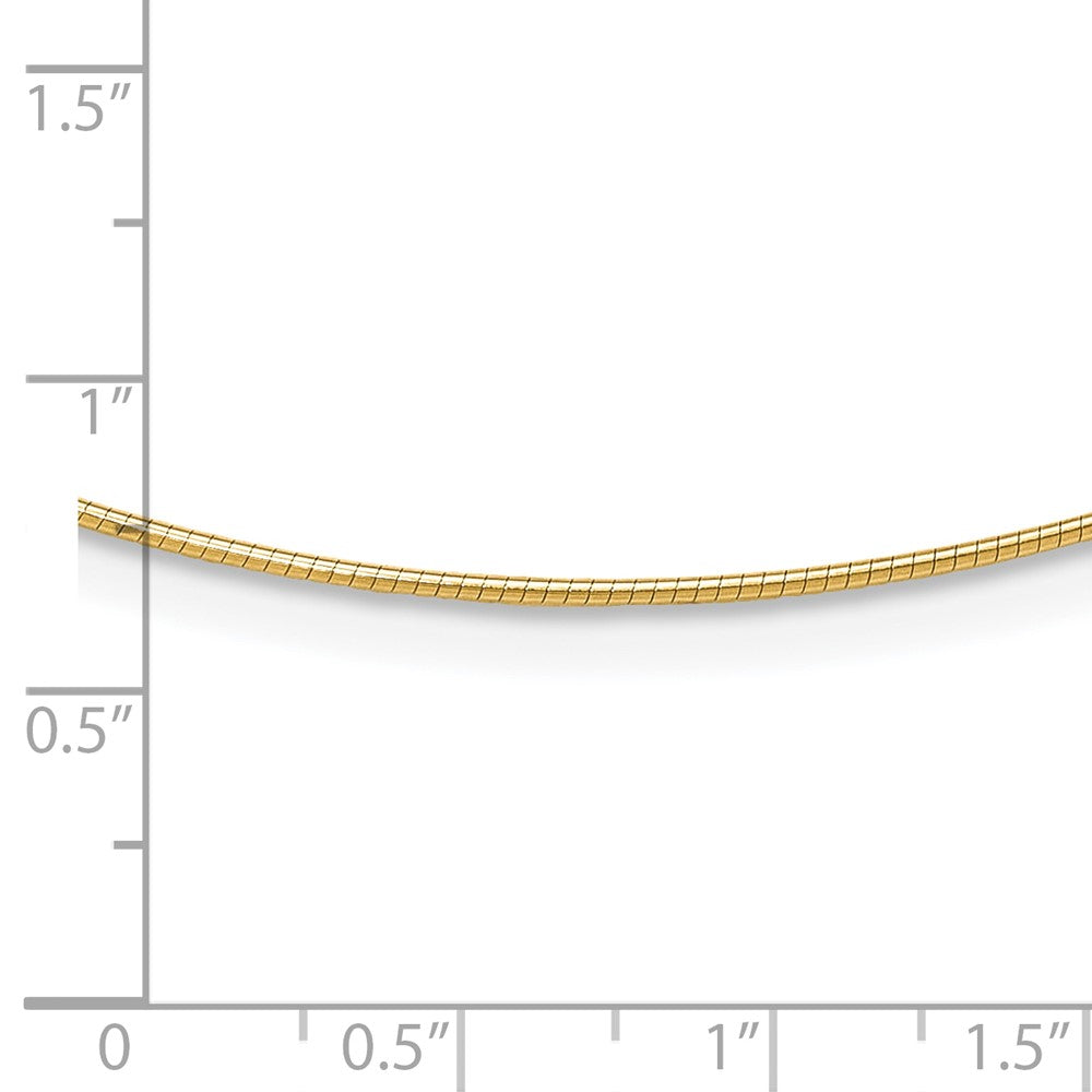14K 1MM Round Detachable clasp Omega Necklace