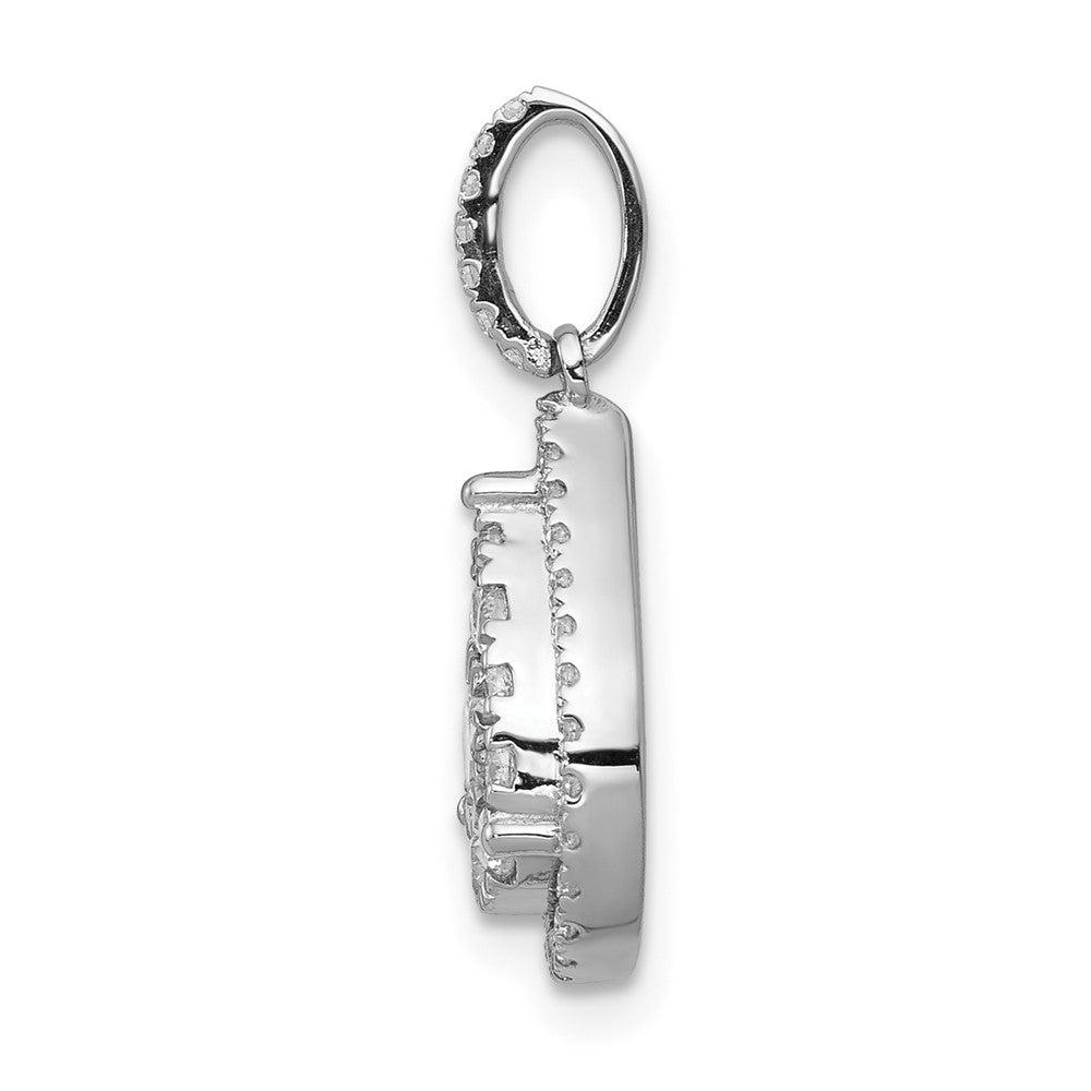 14k White Gold 1/2ct. Diamond Teardrop Pendant