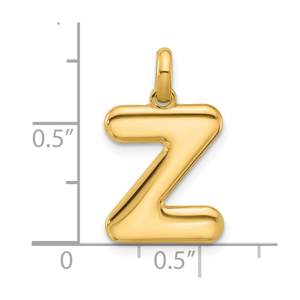 14k Yellow Gold Fancy Letter Z
