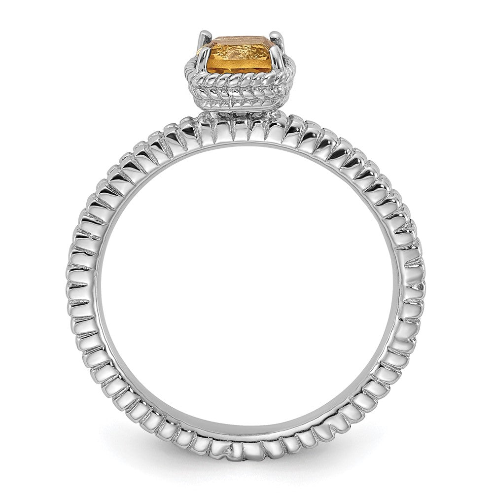 Sterling Silver Stackable Expressions Citrine Ring