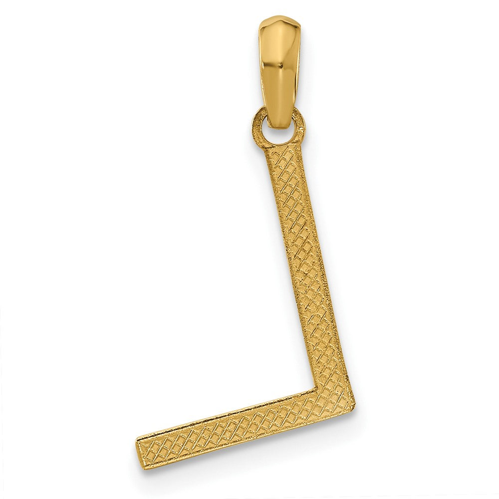 14k Yellow Gold Fancy Letter L