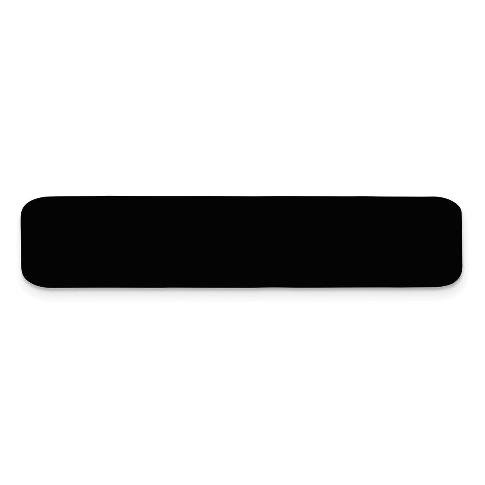 1/2 x 2 3/8 Black Anodized Aluminum Plates-Set of 6