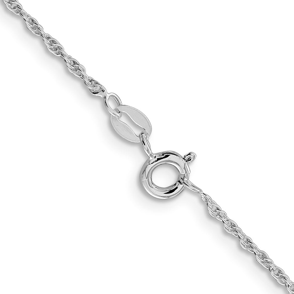 Sterling Silver Rhodium-plated 1.6mm Loose Rope Chain 20 Inches