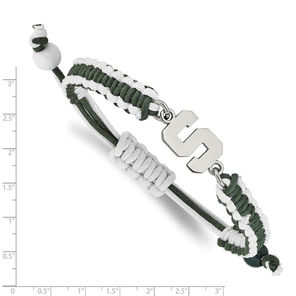 Women's Michigan State Spartans Stainless Steel Color Bracelet