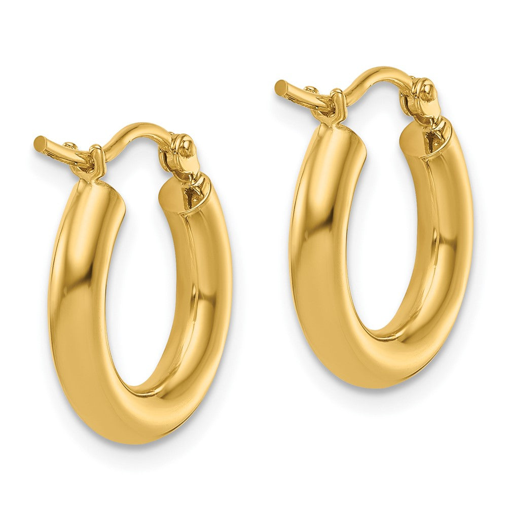 10K Polished Hinged Hoop Earrings