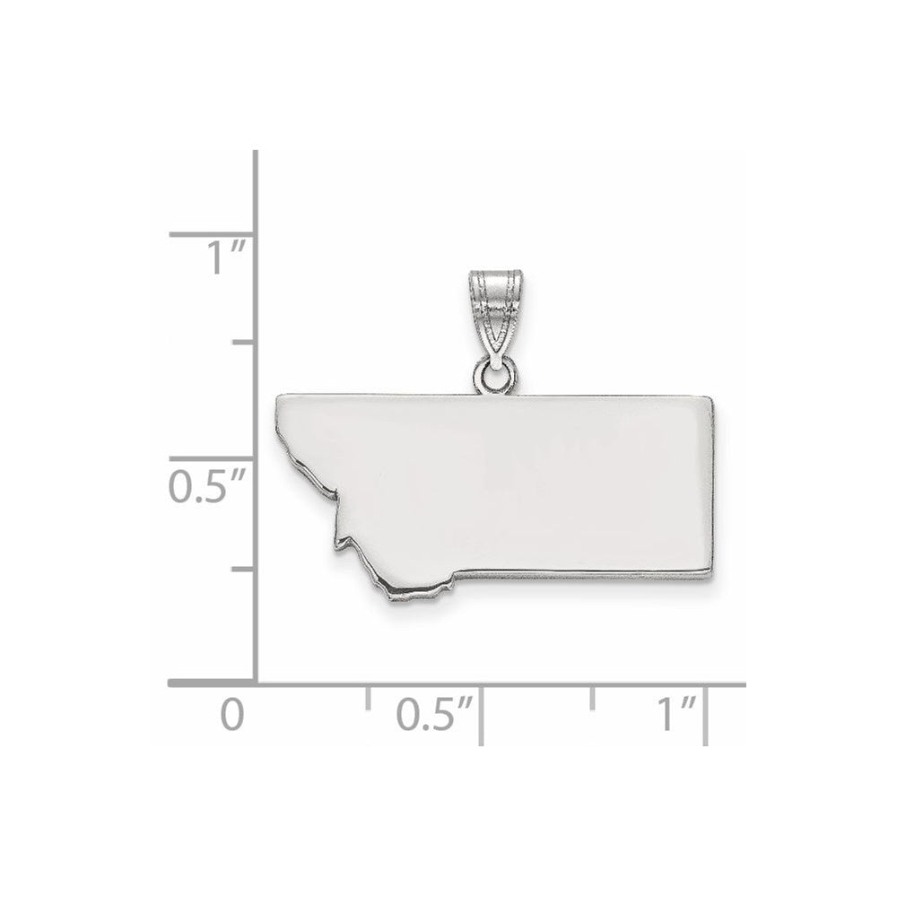 Sterling Silver/Rhodium-plated Montana Stare Pendant