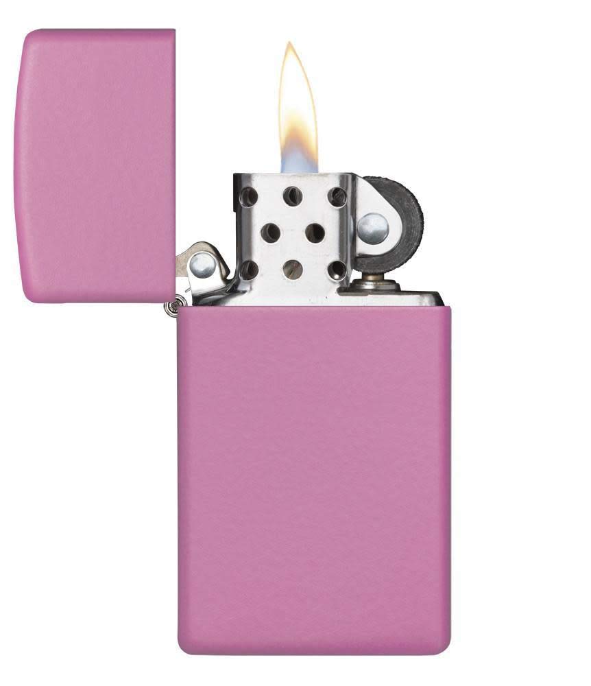 Zippo Slim Pink Matte Pocket Lighter
