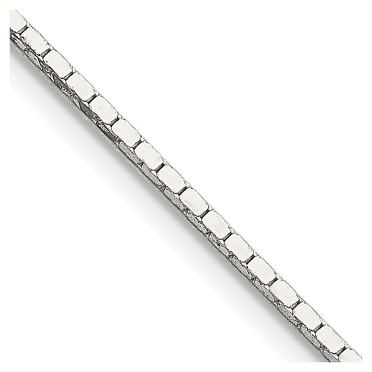 Sterling Silver 1mm Mirror Box Chain 24 Inches