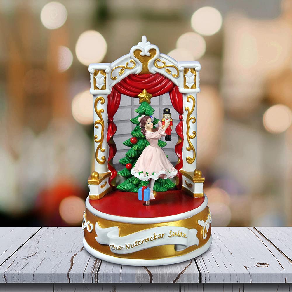 San Francisco Music Box (Plays Nutcracker Suite) Clara and Nutcracker Twirly Figurine QGM22058