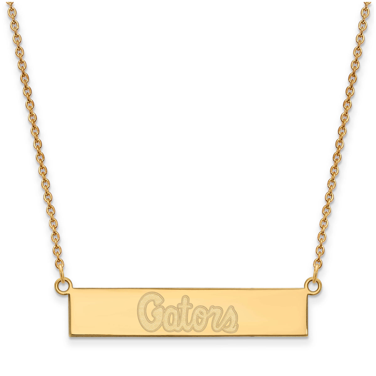 Women's Florida Gators Gold Plated Small Bar Necklace