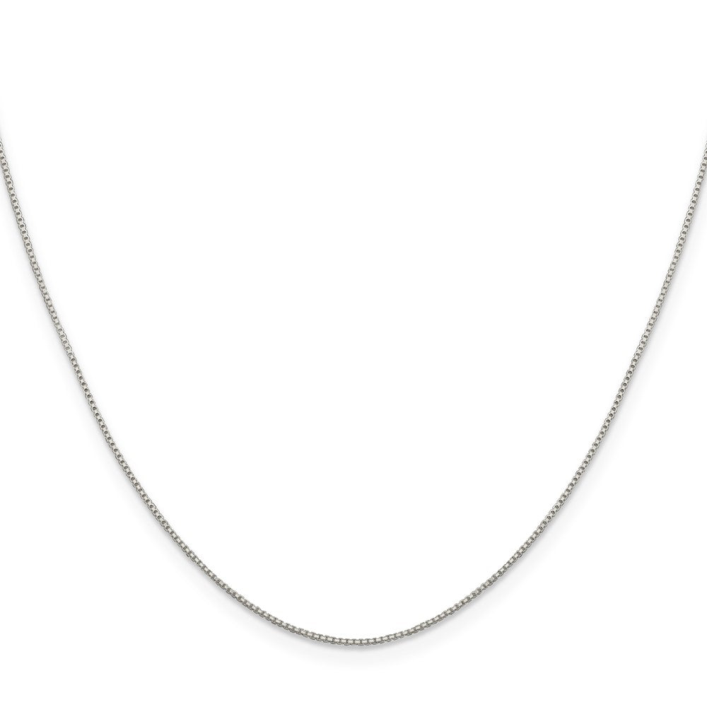 Sterling Silver .8mm 8 Sided Diamond-cut Box Chain 18 Inches