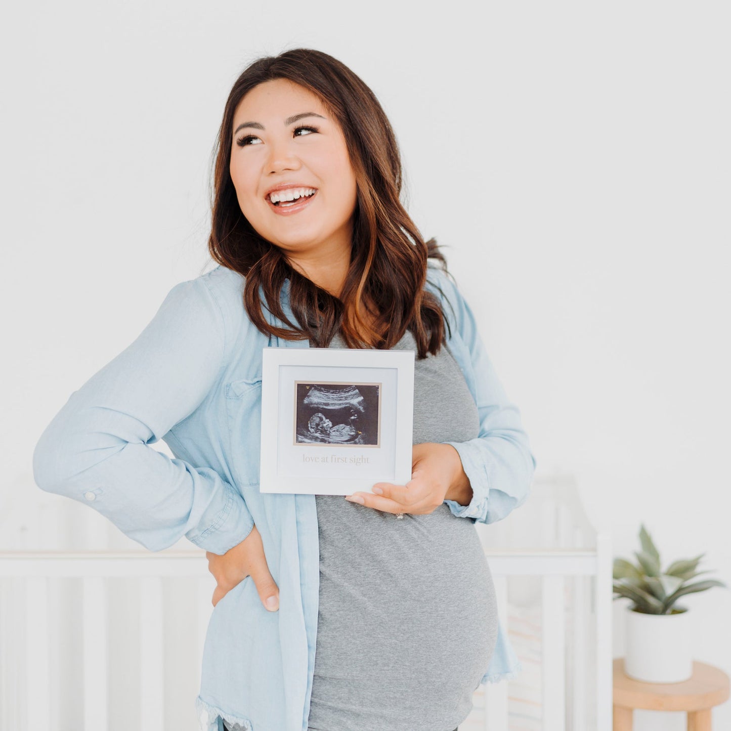 Pearhead "love at first sight" Sonogram Frame, White