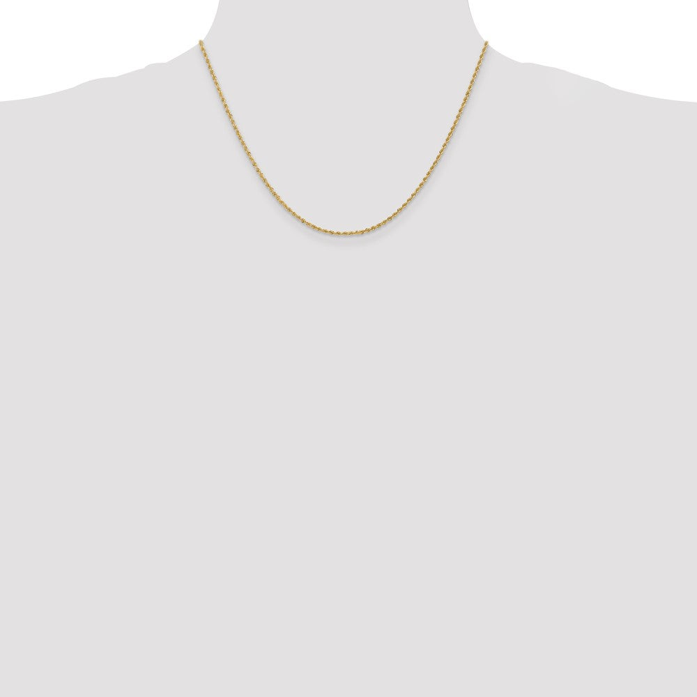 10k 1.6mm Solid Regular Rope Chain