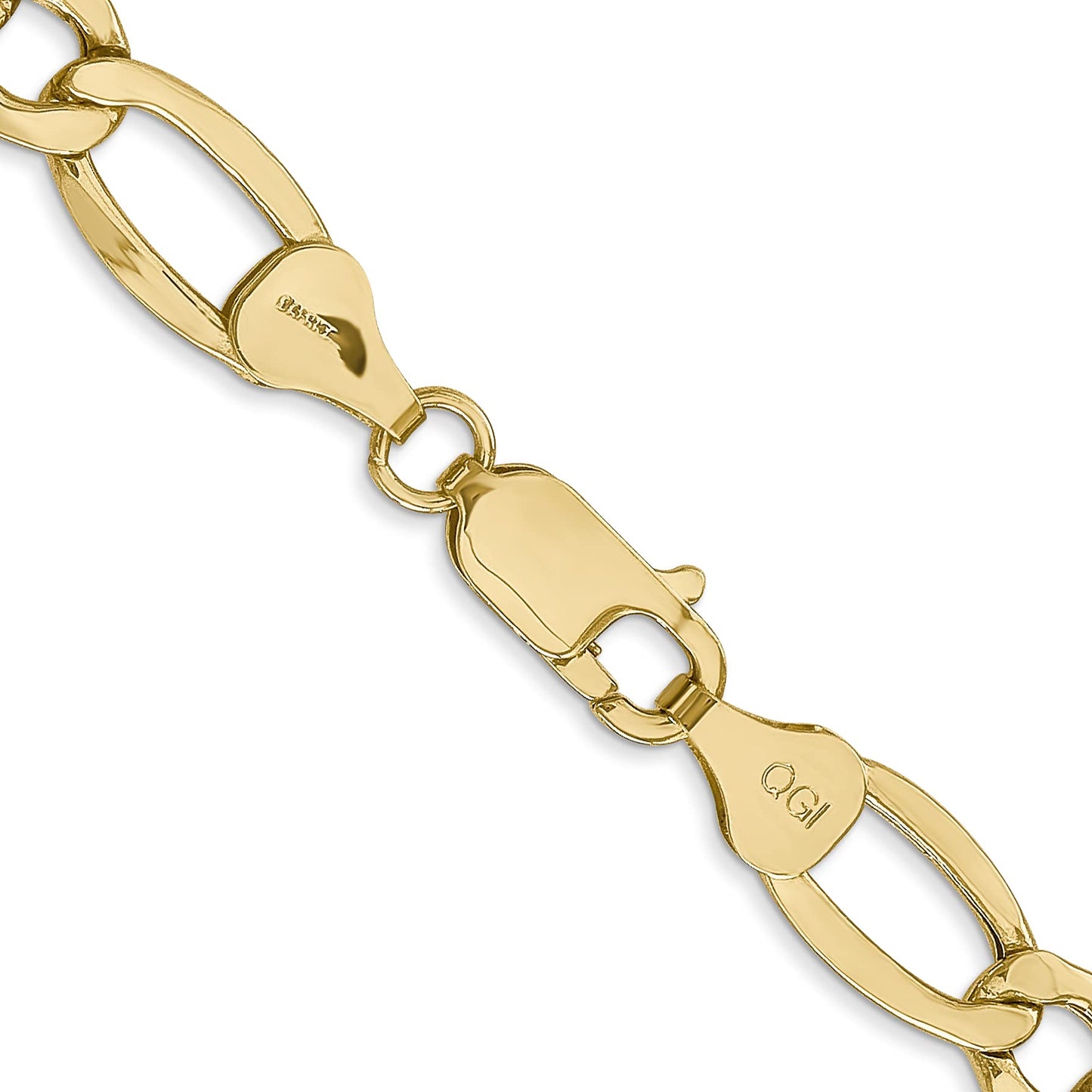 14K 18 inch 7.3mm Semi-Solid Figaro with Lobster Clasp Chain