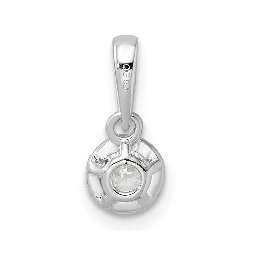 True Origin 14k White Gold 1/4 carat Lab Grown Diamond VS DEF 18 inch Solitaire Pendant Necklace