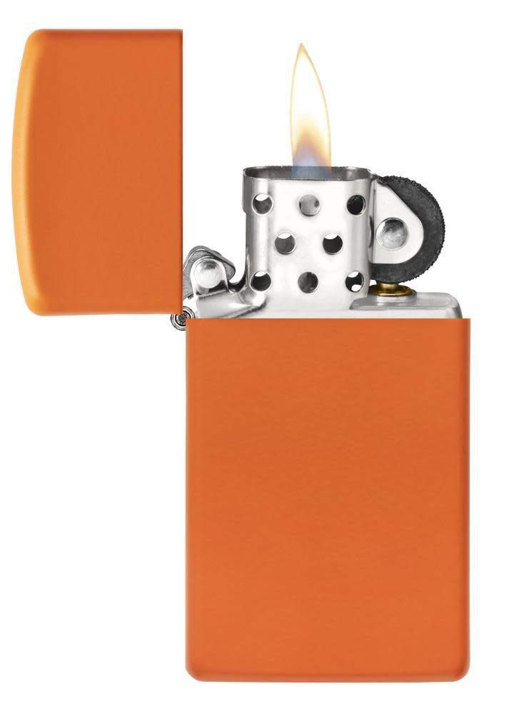 Zippo Slim Orange Matte Pocket Lighter