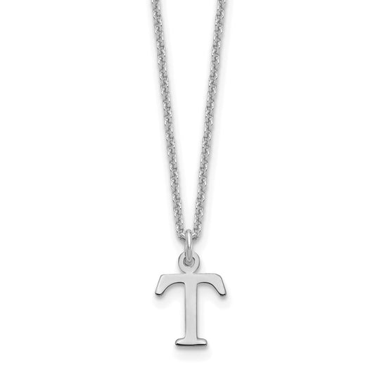 10KW Cutout Letter T Initial Necklace