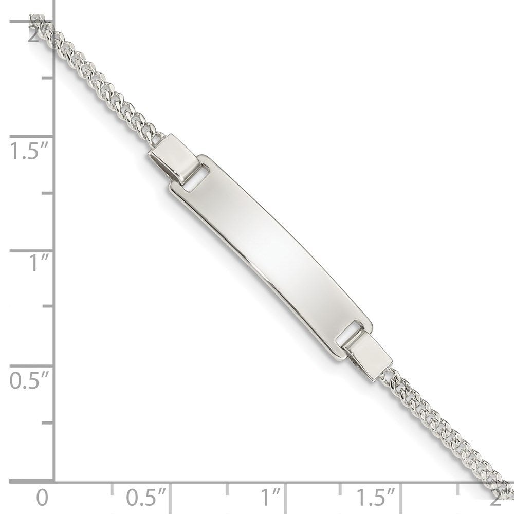 Sterling Silver Adjustable Baby ID Bracelet 6 inches