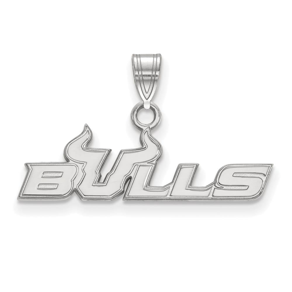 LogoArt Sterling Silver University Of South Florida Small Pendant Necklace