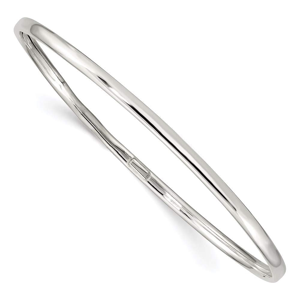 Primal Silver Sterling Silver 3.25mm Bangle Bracelet