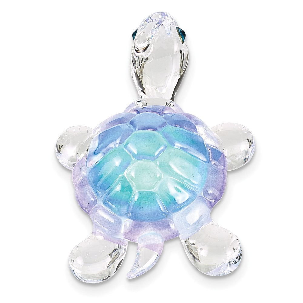Glass Baron Blue Turtle Figurine