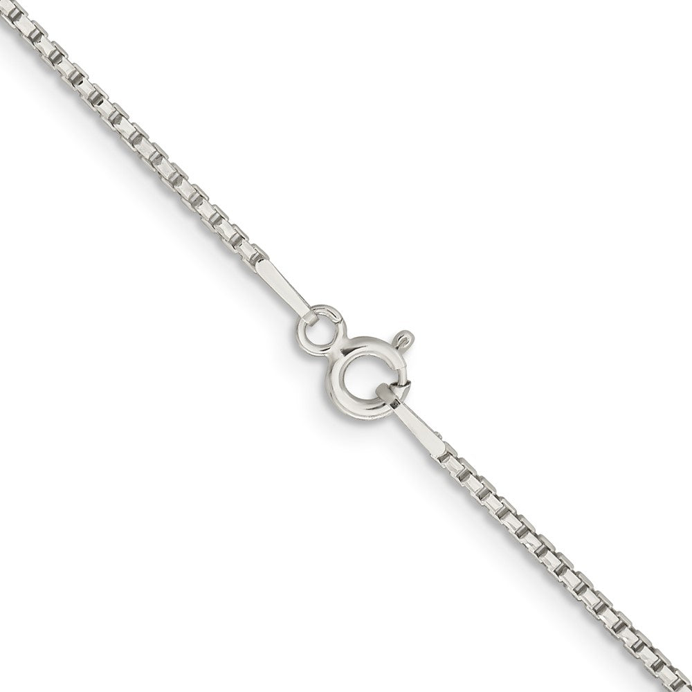Sterling Silver 1.3mm Diamond-cut Round Box Chain 16 Inches