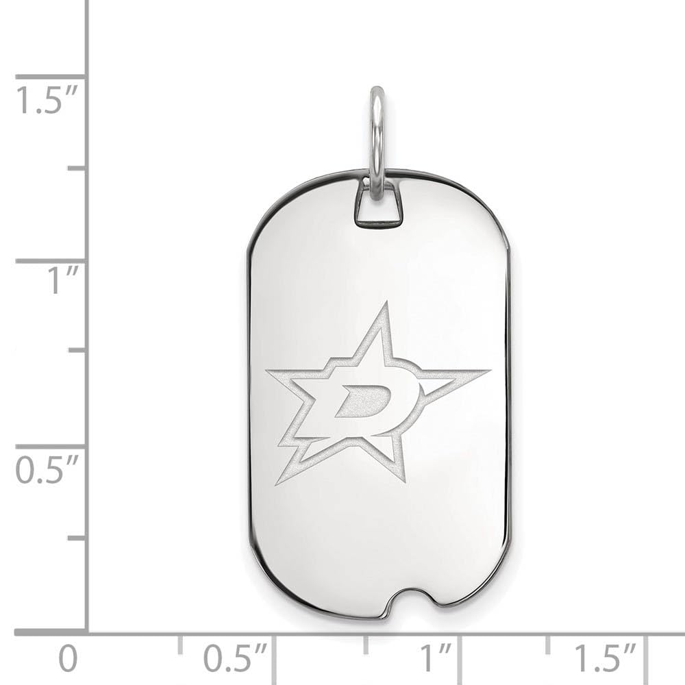 Women's Dallas Stars Sterling Silver Small Dog Tag