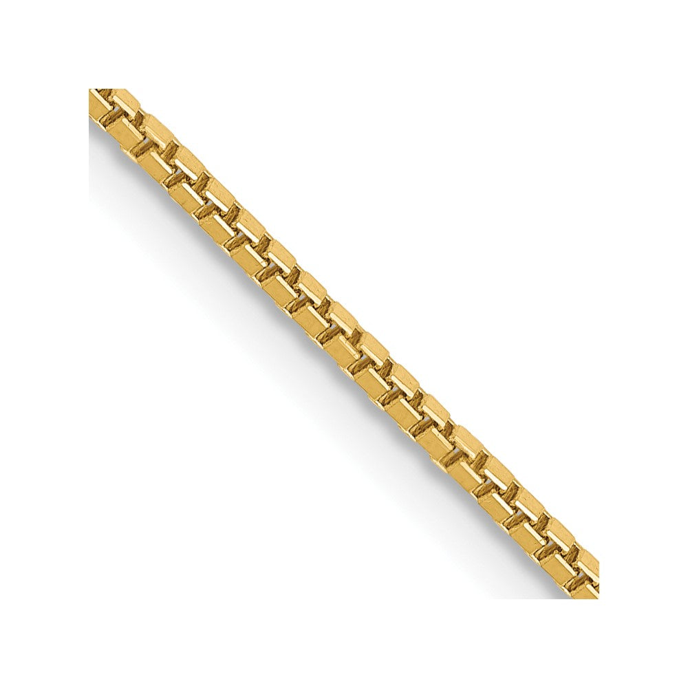 14K 22 inch 1.1mm Box with Lobster Clasp Chain