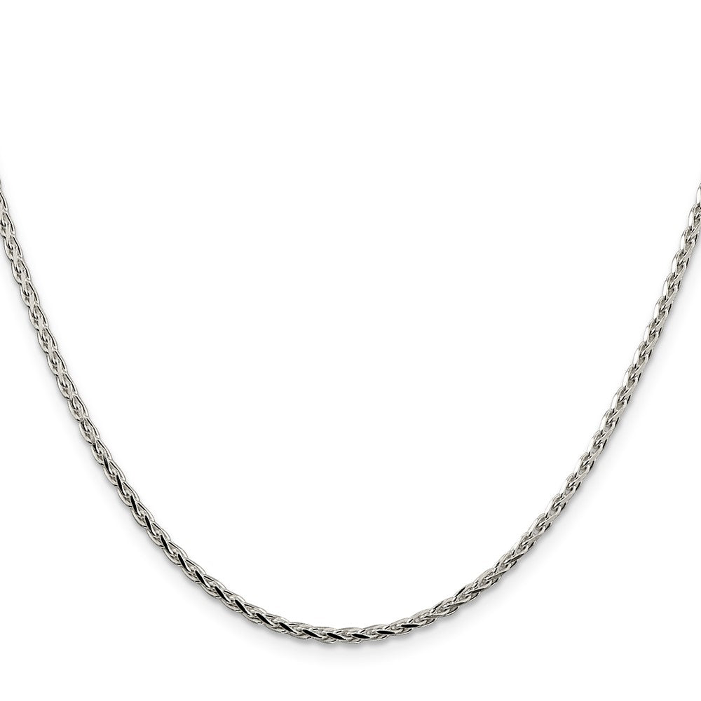 Sterling Silver 2.15mm Diamond-cut Round Spiga Chain 22 Inches