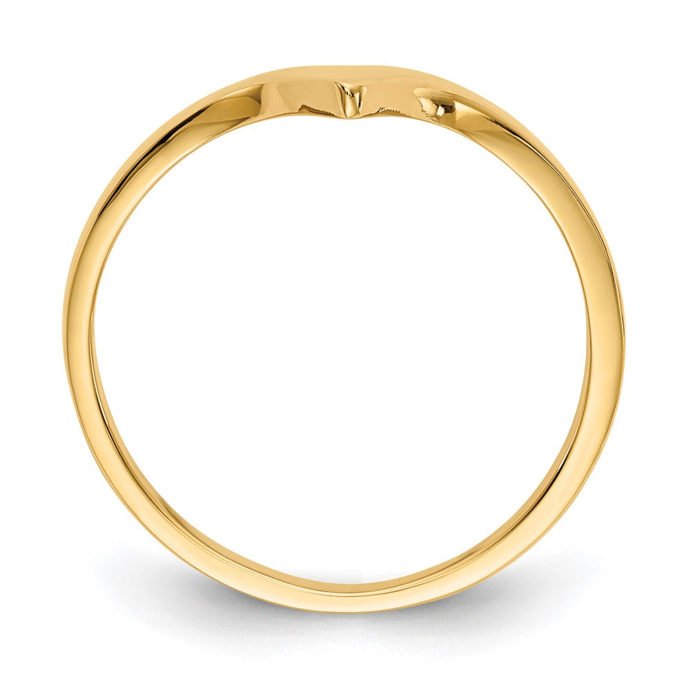 14k Polished Chevron Ring Size 6
