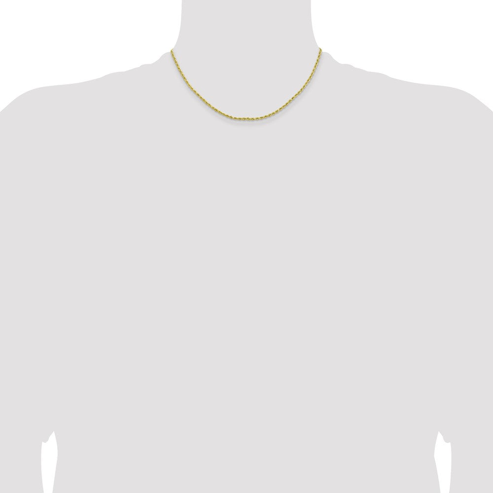 10k 2mm Lightweight D/C Rope with Lobster Clasp Chain