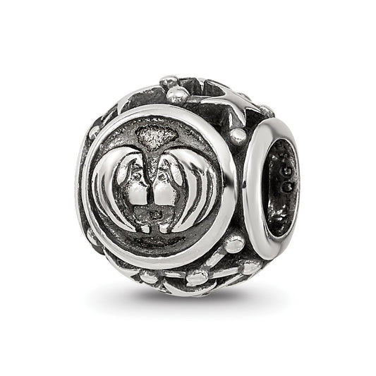 Sterling Silver Reflections Antiqued Zodiac Gemini Bead