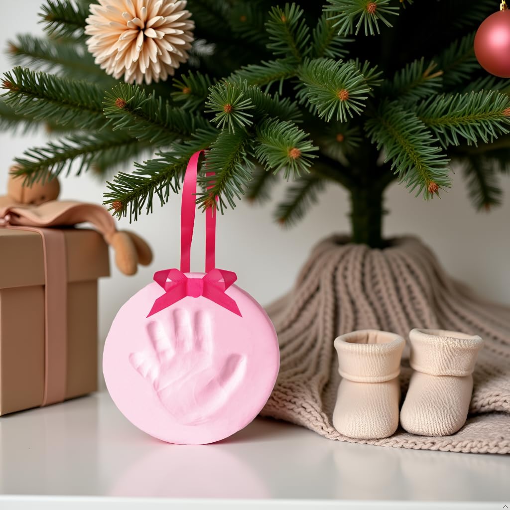 Pink Babyprints Keepsake Pink (year round) Ornament with Clay Tools and Instructions QGM15717