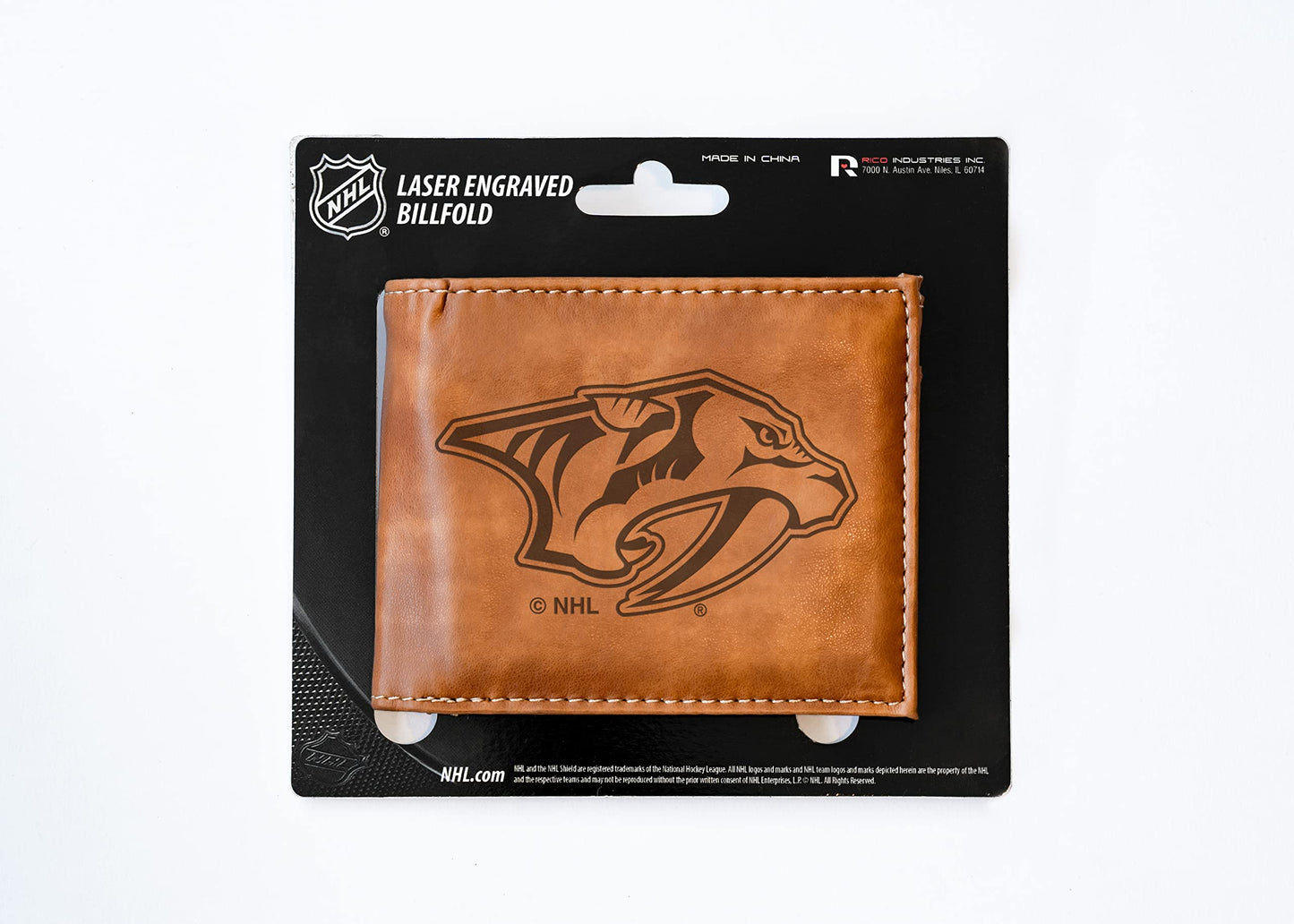 4" Brown NHL Nashville Predators Billfold Wallet