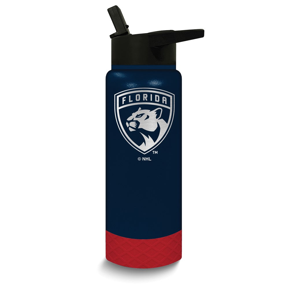 NHL Florida Panthers Stainless Steel Silicone Grip 24 oz. Water Bottle