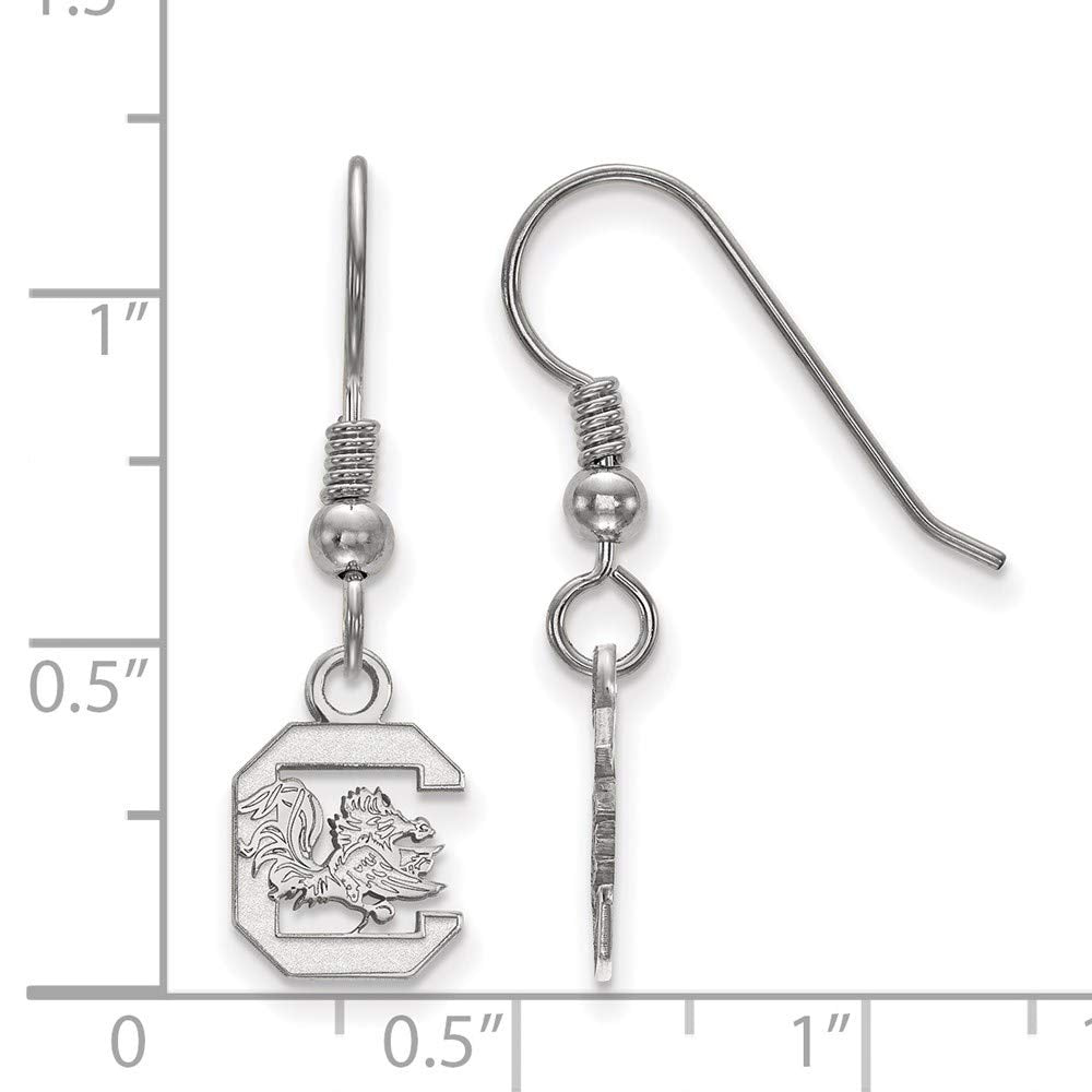 Women's South Carolina Gamecocks Sterling Silver XS Dangle Earrings