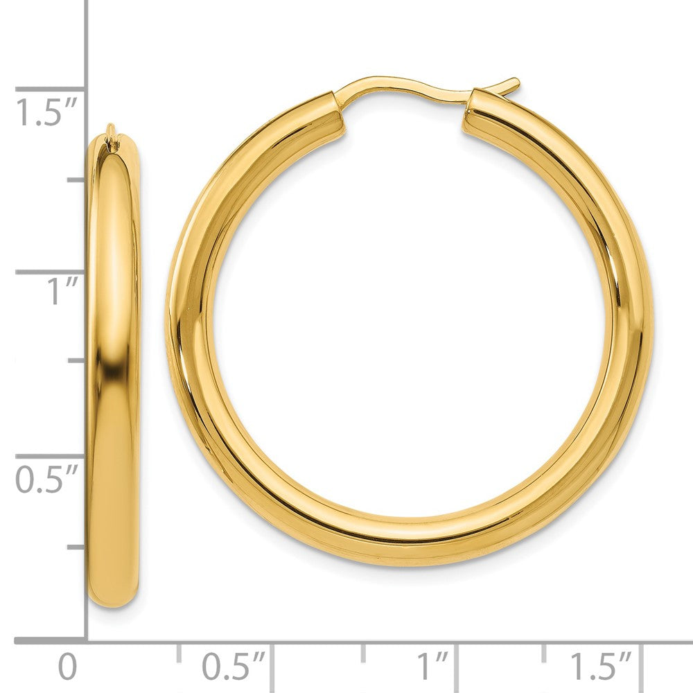Sterling Silver Gold-plated 3.5mm Tube Earrings